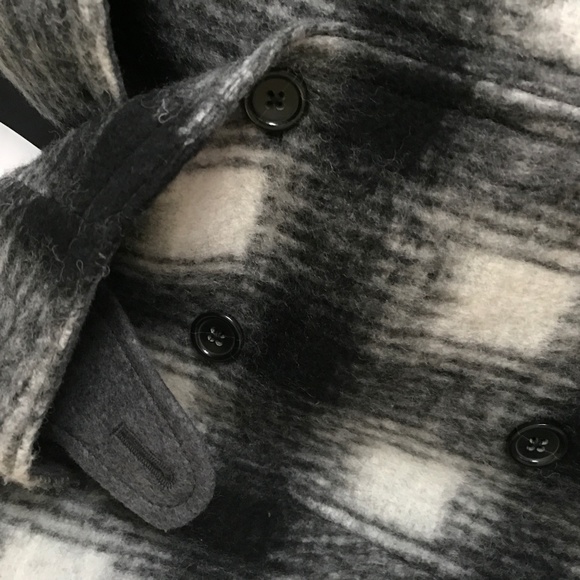 Banana Republic double breasted plaid cocoon coat - Picture 4 of 6